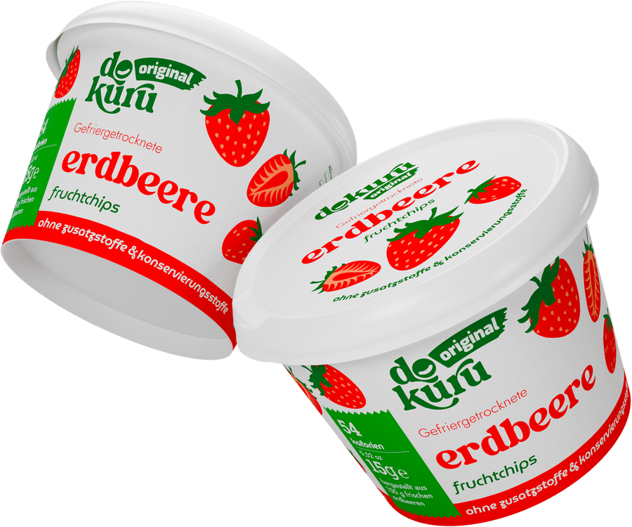 Erdbeere Love, gefriergetrocknete Erdbeere von Dokuru